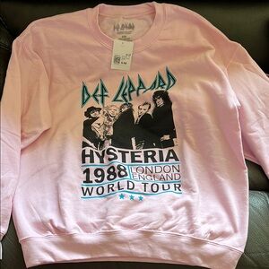 Def  Leppard forever 21 Pink Sweater